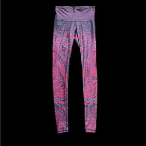 Niyama Sol Live, Laugh, Love Buddha Black, Red & Charcoal Yoga Leggings